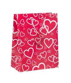 Pungă pentru cadouri Valentines, 26,4x32,4x13,7 cm, set 24 bucăți (mix)