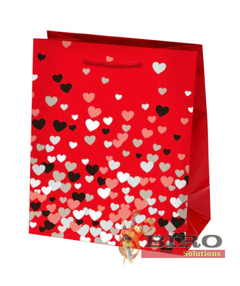 Pungă pentru cadouri Valentines, 26,4x32,4x13,7 cm, set 24 bucăți (mix)