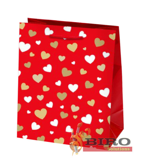 Pungă pentru cadouri Valentines, 26,4x32,4x13,7 cm, set 24 bucăți (mix)