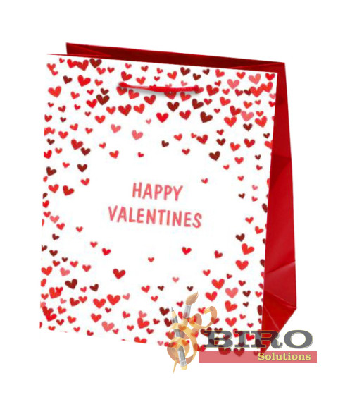 Pungă pentru cadouri Valentines, 26,4x32,4x13,7 cm, set 24 bucăți (mix)