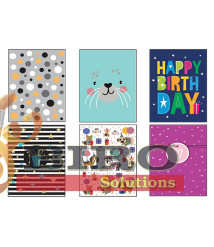 Pungă pentru cadouri (XLW), 33x45,7x17 cm, set 24 bucăți (mix), art. TG-45