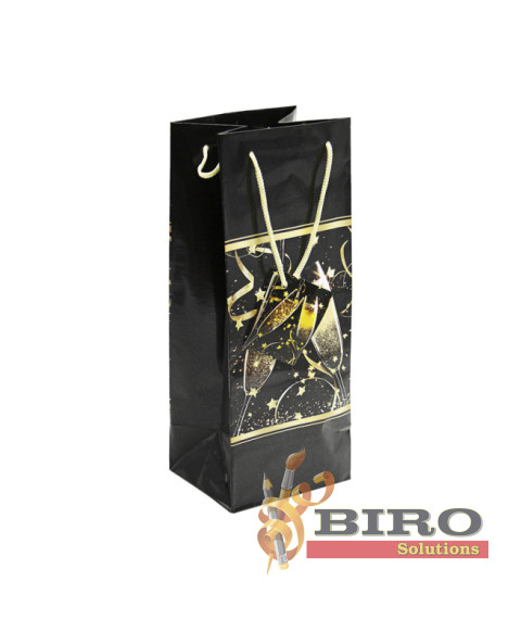 Pungă cadou NY, 33x12,5x11,5 cm, mix culori