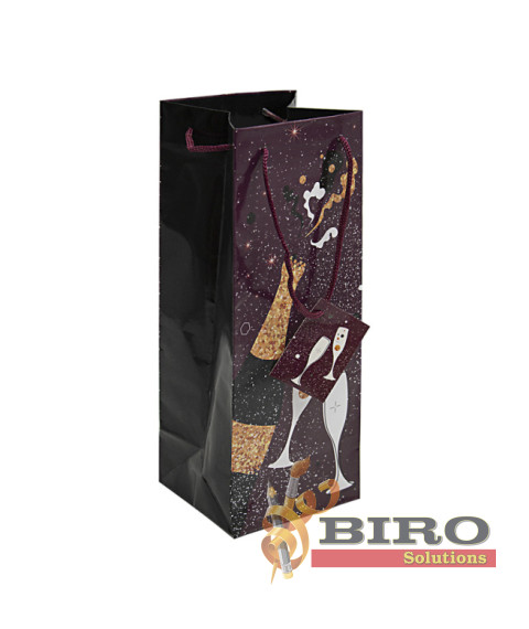 Pungă cadou NY, 33x12,5x11,5 cm, mix culori