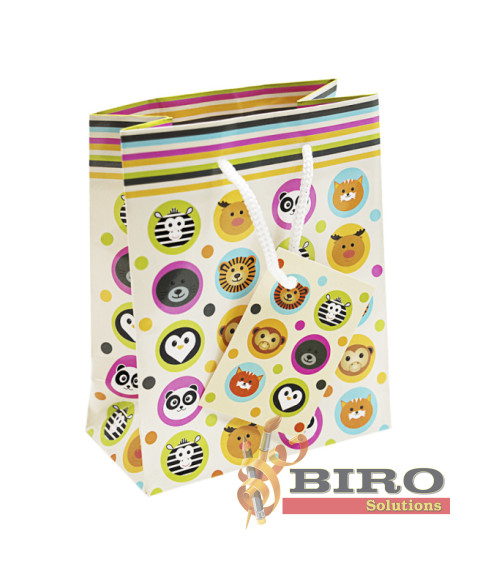 Pungă cadou (S), 11,3x14,3x5,6 cm, mix culori