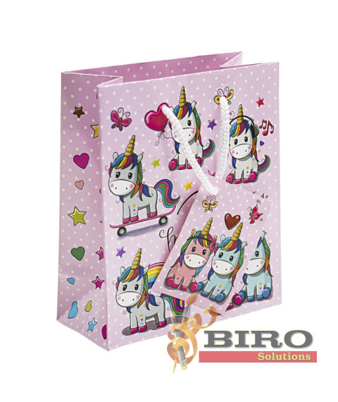 Pungă cadou (S), 11,3x14,3x5,6 cm, mix culori