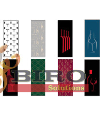 Pungă pentru cadouri tip sticlă, 12x33x8,9 cm, set 12 bucăți (mix)