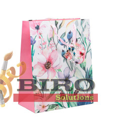 Pungă de cadouri „Flori”, 26,4x32,4x13,7 cm, set 12 bucăți (mix)