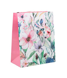 Pungă de cadouri „Flori”, 26,4x32,4x13,7 cm, set 12 bucăți (mix)