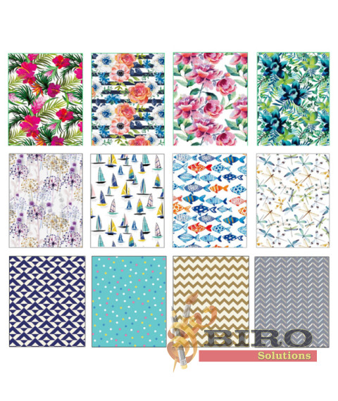 Pungă de cadouri „Flori”, 26,4x32,4x13,7 cm, set 12 bucăți (mix)