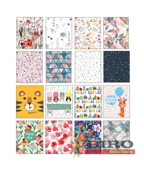 Pungă de cadouri „Flori”, 26,4x32,4x13,7 cm, set 12 bucăți (mix)