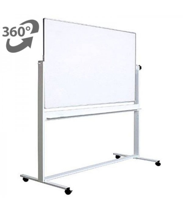 Tablă Whiteboard rotativă pe suport mobil, 90x120 cm, Elegant 