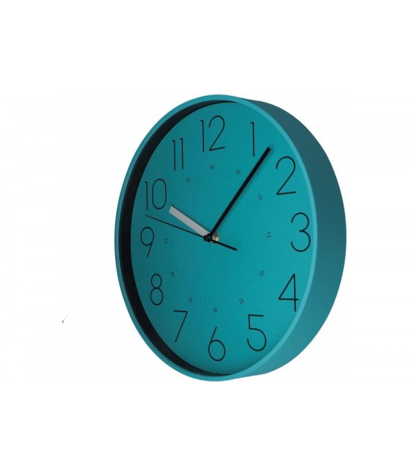 Ceas de perete din plastic Optima FLASH, albastru turcoaz