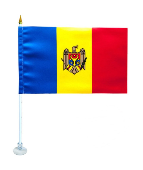 Drapel mic de birou (RM) 20 x 14 mm, suport cu ventuză