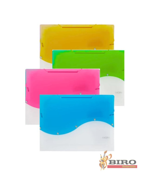 Mapa plastic Noki, cu elastic, A4, albastrui, 12 separatoare