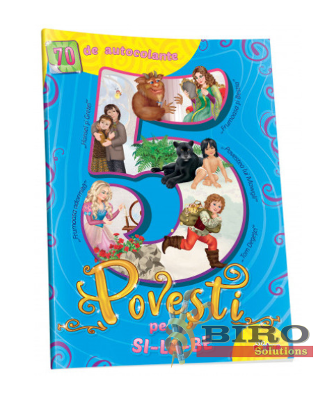5 povești pe silabe (70 autocolante)