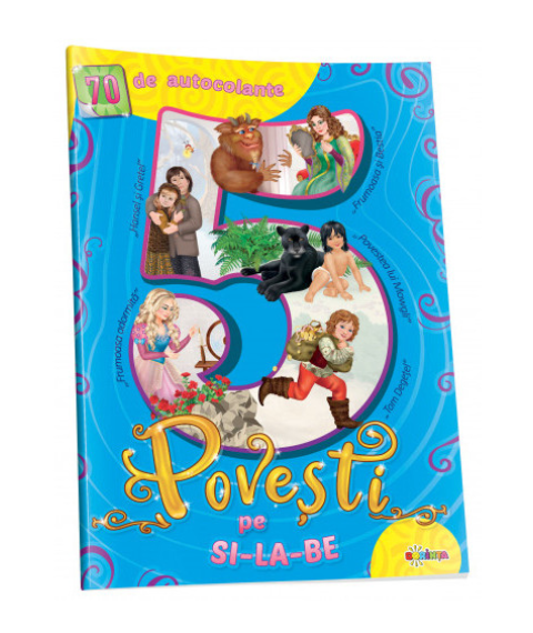 5 povești pe silabe (70 autocolante)