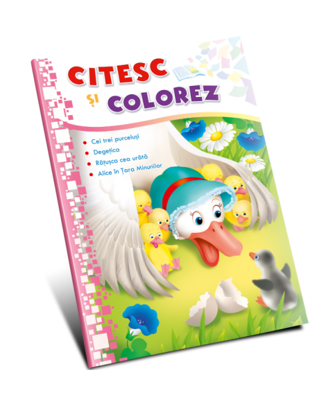 Citesc și colorez (pe silabe). Rățușca cea urâtă