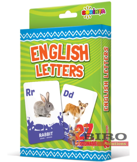 27 de cartonașe. English letters