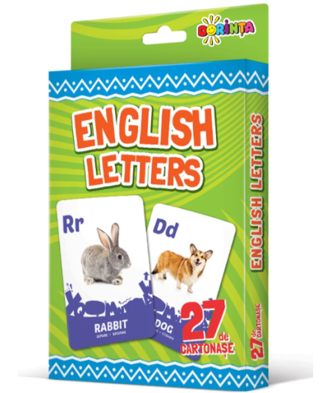 27 de cartonașe. English letters