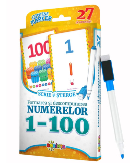 27 de Cartonașe. Scrie și Șterge. Formarea și Descompunerea Numerelor