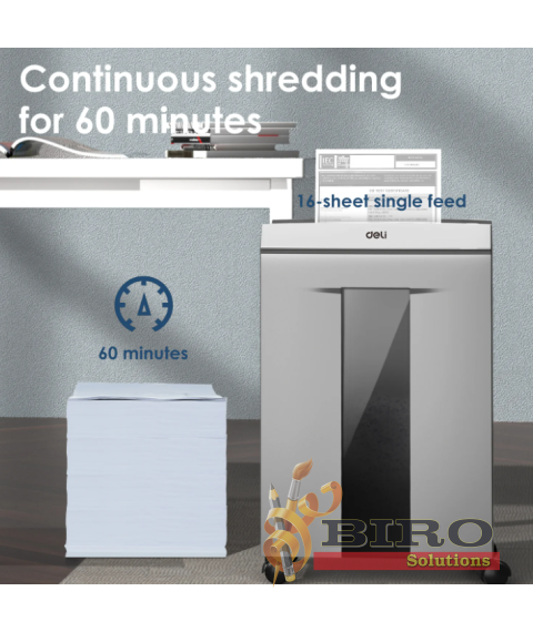 Distrugător DELI P5, 16 foi, 30L Micro Cut