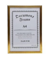 Ramă foto A4 din plastic, aurită