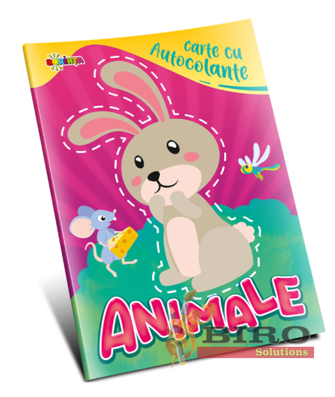 Carte cu autocolante. Animale