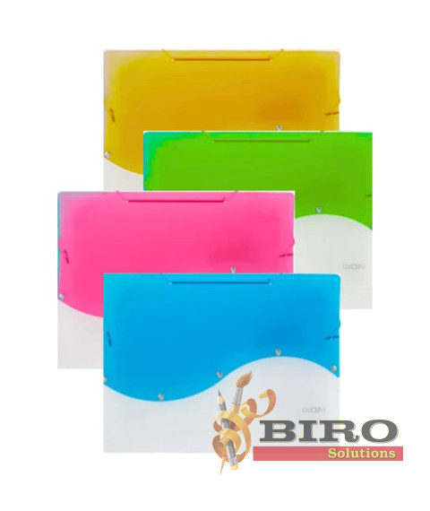 Mapa plastic Noki, cu elastic, A4, albastrui, 12 separatoare