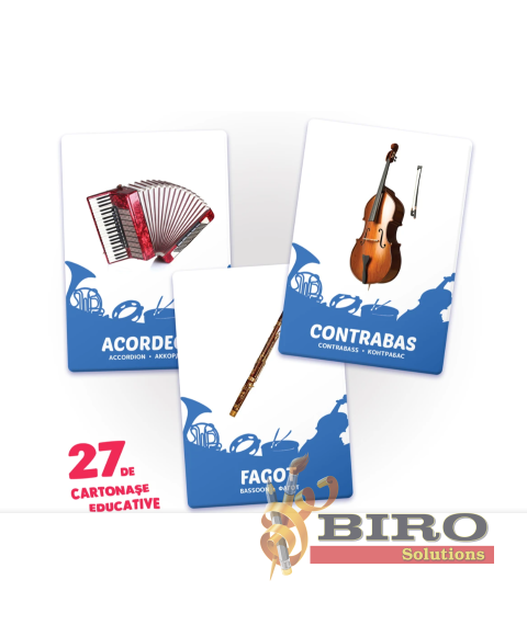 27 de cartonașe. Instrumente muzicale