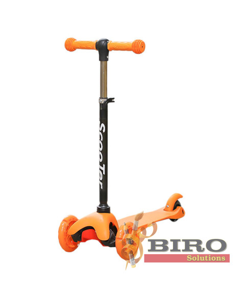 Trotinetă pentru copii „Scooter” cu 3 roți, oranj, cod 61614