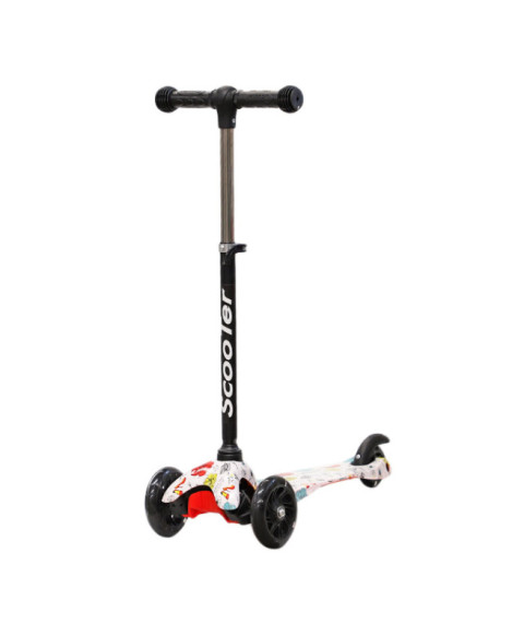 Trotinetă pentru copii „21 Scooter” cu 3 roți, roșie, cod 61622