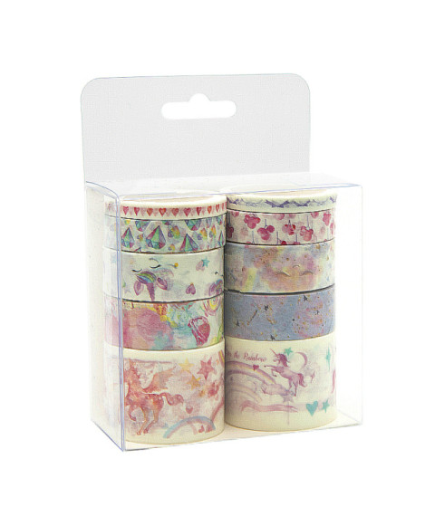 Set bandă adezivă decorativă „Unicorn”, 10 role × 2 m