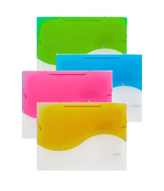 Mapa plastic Noki, cu elastic, A4, diverse culori, 12 separatoare