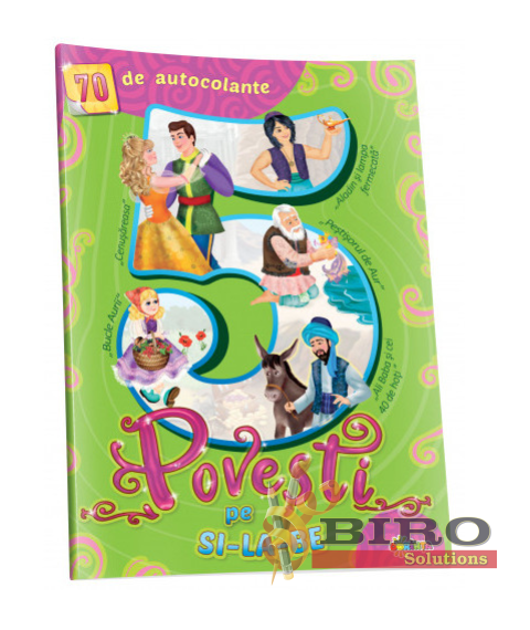 5 povești pe silabe (70 autocolante)
