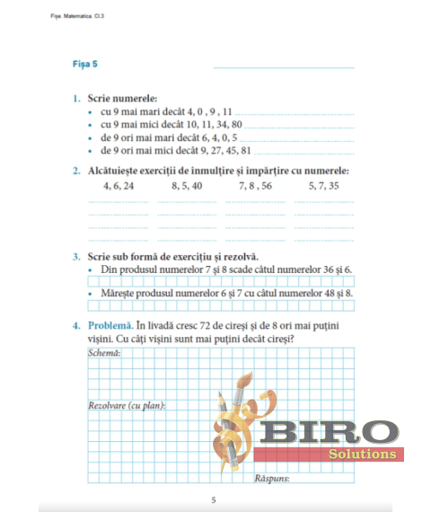 Excelează la Matematică – Clasa a III-a