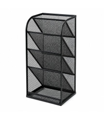 Organizator de birou pentru documente, plasă Bevel, cu 5 compartimente, metalic