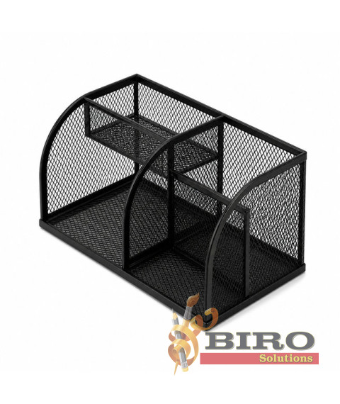 Organizator de birou din plasă Union cu 4 compartimente, metalic