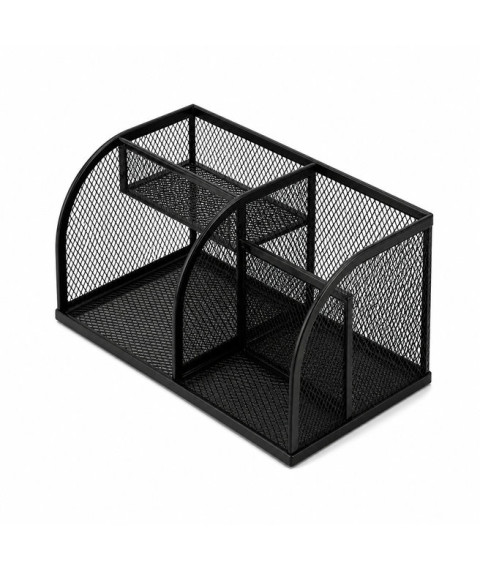 Organizator de birou din plasă Union cu 4 compartimente, metalic