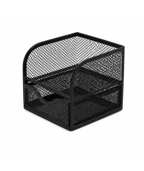 Organizator de birou din plasă cu 1 compartiment și 1 sertar extensibil, metalic