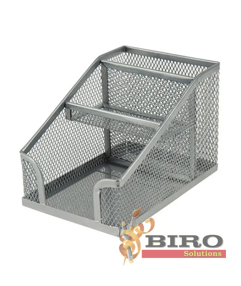 Suport organizator 100×143×100 mm, metalic, argintiu