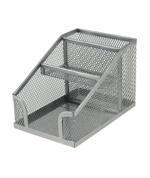 Suport organizator 100×143×100 mm, metalic, argintiu