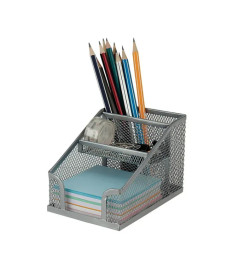 Suport organizator 100×143×100 mm, metalic, argintiu