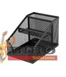 Suport organizator 100×143×100 mm, metalic, negru