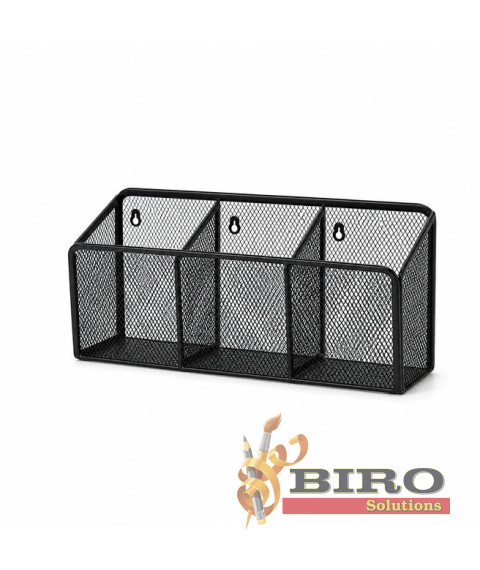 Suport magnetic din plasă, 3 compartimente, metalic