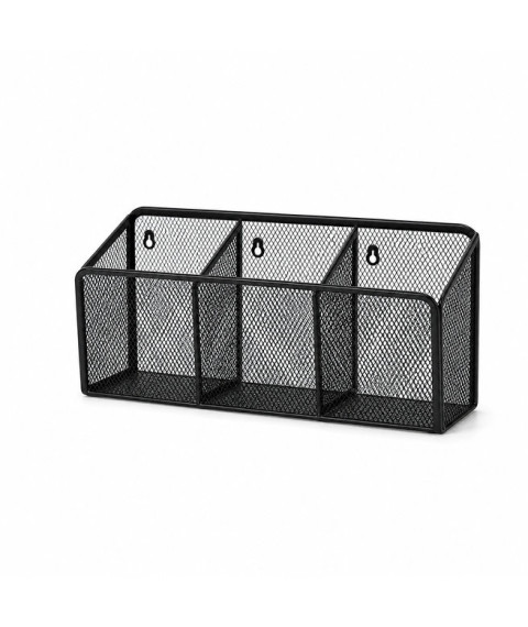 Suport magnetic din plasă, 3 compartimente, metalic