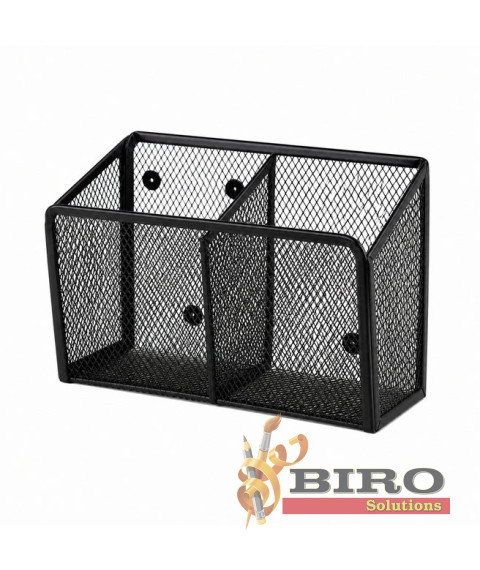 Suport magnetic din plasă, 2 compartimente, metalic