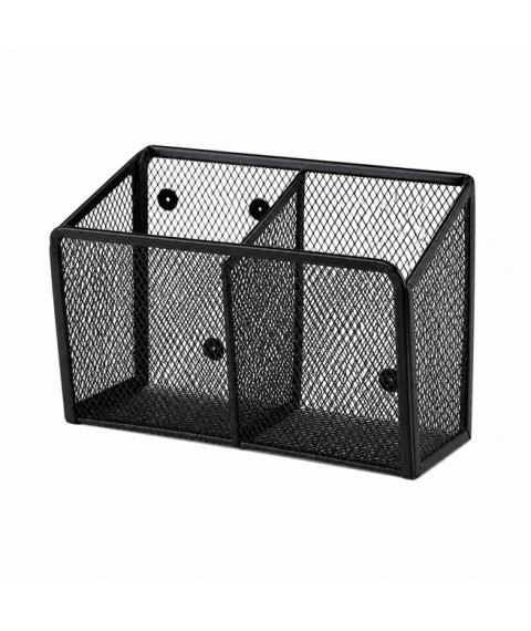 Suport magnetic din plasă, 2 compartimente, metalic