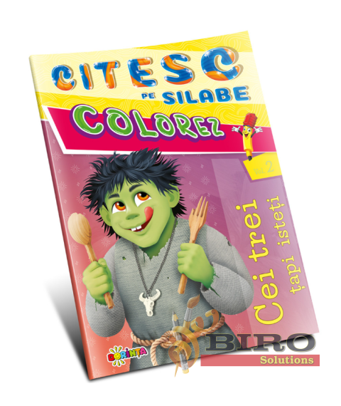 Citesc pe silabe. Colorez. Cei trei țapi isteți (Vol. 2)