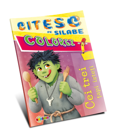 Citesc pe silabe. Colorez. Cei trei țapi isteți (Vol. 2)