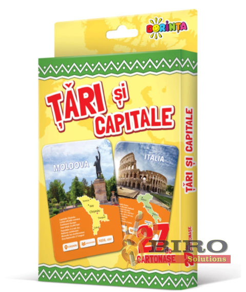 27 de Cartonașe Educative. Țări și Capitale